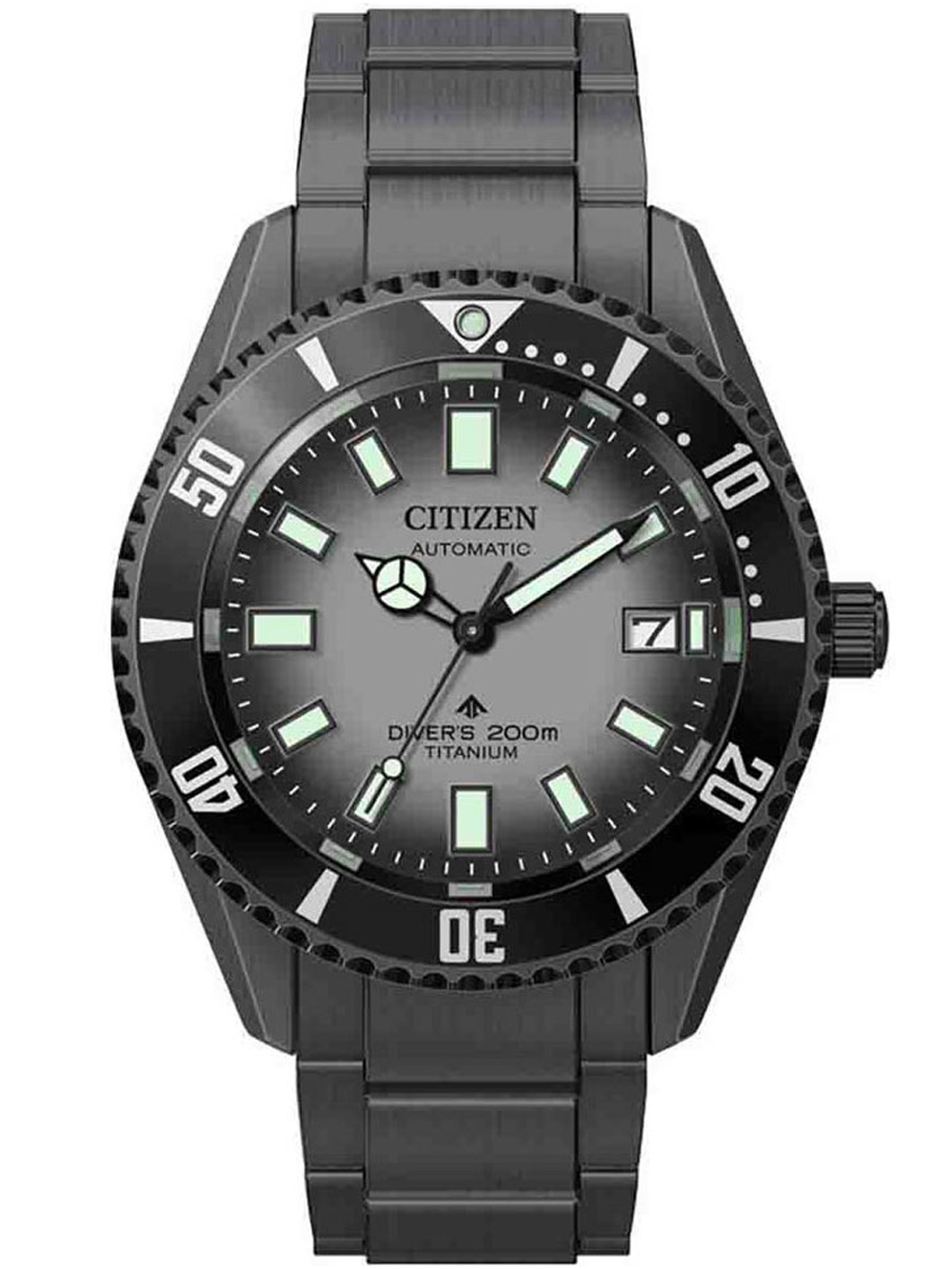 4974374335418 - Automatikuhr CITIZEN NB6025-59H Armbanduhren schwarz Herren Automatikuhren Armbanduhr Herrenuhr Titan bis 20 bar wasserdicht Saphirglas