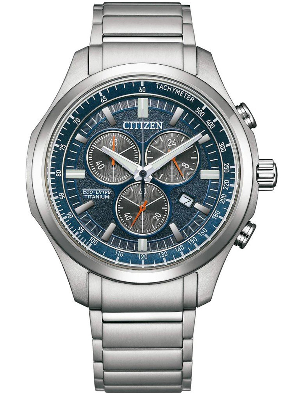 4974374336019 - Chronograph CITIZEN AT2530-85L Armbanduhren silberfarben (titansilberfarben) Herren Solaruhren Armbanduhr Herrenuhr Solar Stoppfunktion Titan Saphirglas