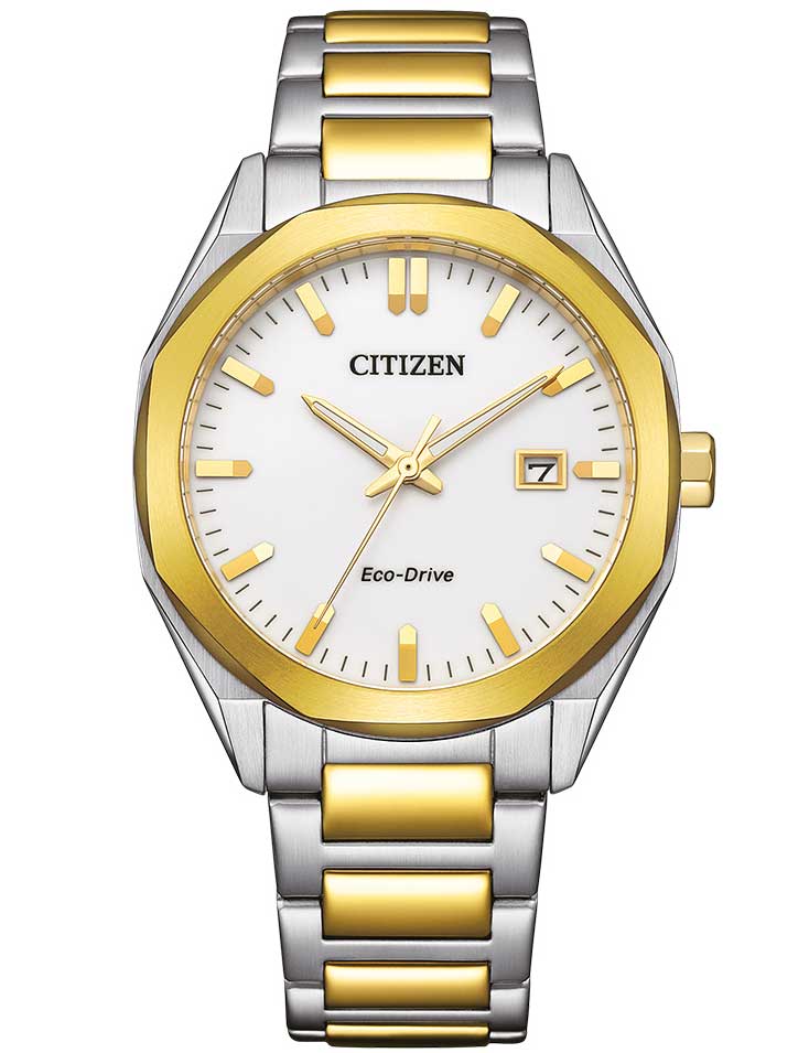 4974374339911 - Solaruhr CITIZEN BM7624-82A Armbanduhren silberfarben (silbergoldfarben) Herren Solaruhren Armbanduhr Herrenuhr