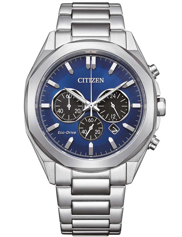 4974374340030 - Chronograph CITIZEN CA4590-81L Armbanduhren silberfarben Damen Solaruhren Armbanduhr Herrenuhr Damenuhr Solar StoppfunktionEdelstahlarmband