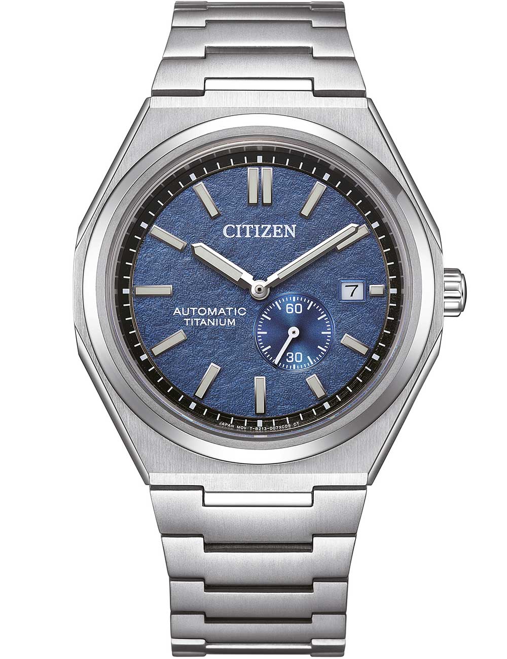 4974374341594 - Automatikuhr CITIZEN Armbanduhren silberfarben (titansilberfarben blau) Damen Armbanduhr Herrenuhr Damenuhr Titan Saphirglas bis 10bar wasserd