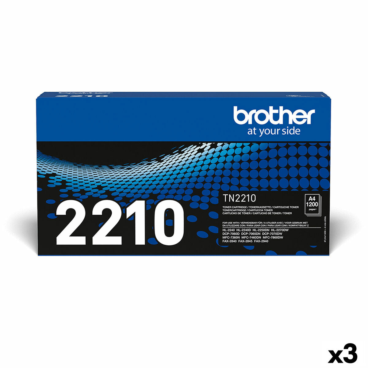 4977766682831 - Toner Bruder HL-2240D 2250DN 2270DW Fax 2840 Schwarz (3 Einheiten)