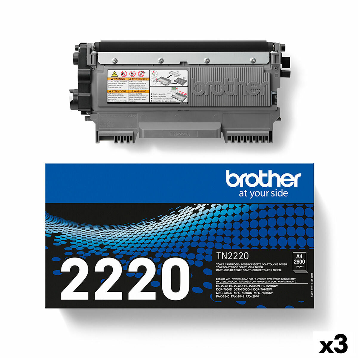 4977766682893 - Original Toner HL2240D 2250DN 2270DW Schwarz (3 Stück)