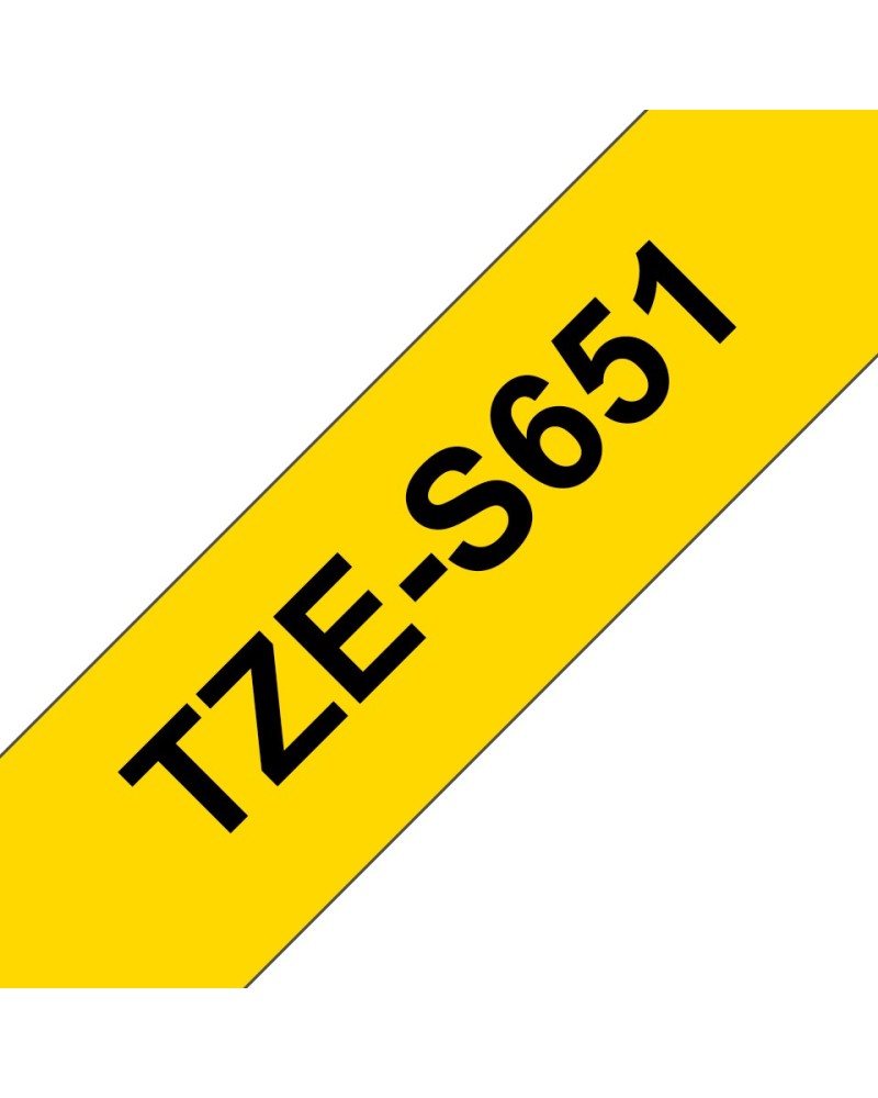4977766692700 - P-touch Schriftband TZe-S651 24mm x 8m schwarz gelb laminiert stark selbstklebend 4977766692700 Brother 4977766692700 - P-touch Schriftband TZe-S651 24mm x 8m schwarz gelb laminiert stark selbstklebend 4977766692700 Brother