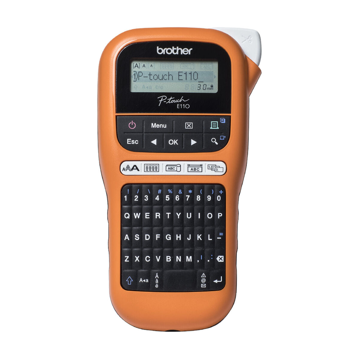 4977766775052 - Tragbares elektrisches Etikettengerät PT-E110VP LCD Orange