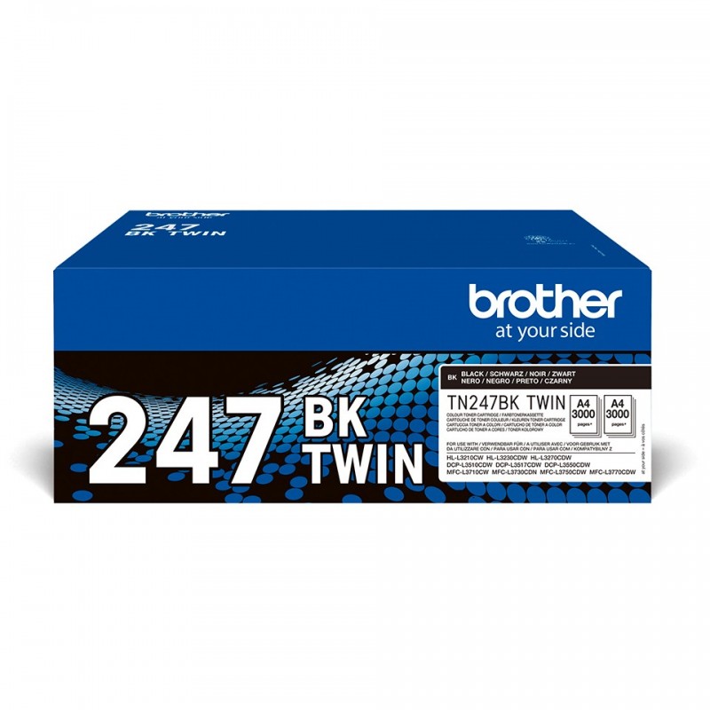 4977766812726 - TN247BK TWIN - 2er-Pack - Hohe Ergiebigkeit - Schwarz - original - Tonerpatrone - für DCP-L3510 L3517 L3550 HL-L3270 L3290 MFC-L3710 L3730 L3750 L3770