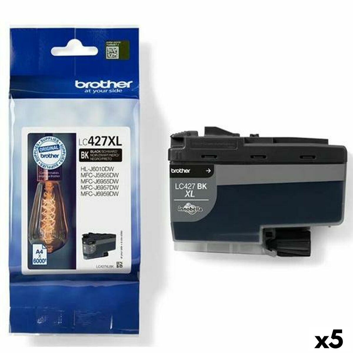 4977766817233 - Originaler Ink-Patronenbruder HL-J6010DW MFCJ5955DW MFCJ6955DW MFCJ6957DW MFCJ6959DW Black (5 Einheiten) 4977766817233 - Originaler Ink-Patronenbruder HL-J6010DW MFCJ5955DW MFCJ6955DW MFCJ6957DW MFCJ6959DW Black (5 Einheiten)