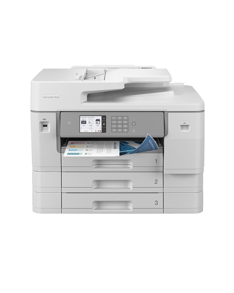 4977766818063 - MFC-J6957DW - Multifunktionsdrucker - Farbe - Tintenstrahl - A3 Ledger (Medien) - bis zu 25 Seiten Min (Kopieren) - bis zu 30 Seiten Min (Drucken) - 850 Blatt - 336 Kbps - USB 20 LAN Wi-Fi(n) NFC USB 20-Host