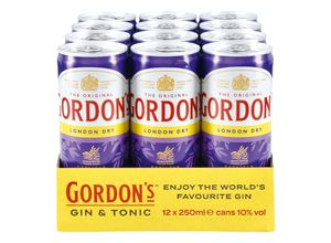 5000289936590 - Gordons Gin Tonic 100 % vol 025 Liter Dose 12er Pack