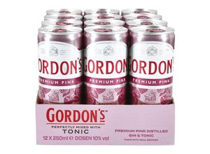 5000289936606 - Gordons Premium Pink & Tonic 100 % vol 025 Liter Dose 12er Pack