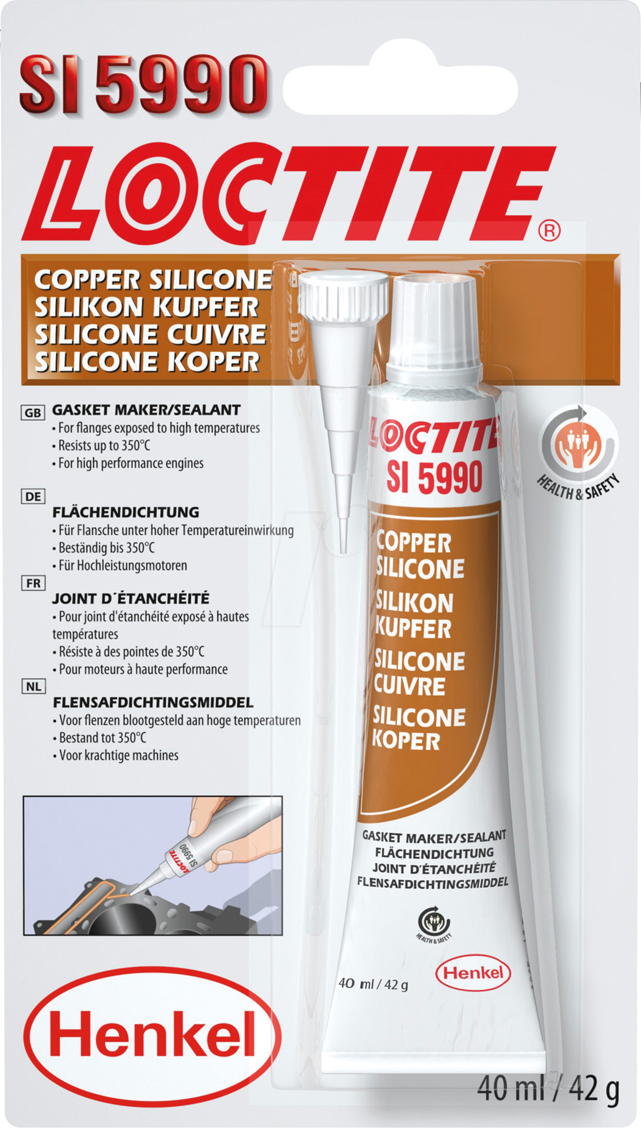 5010266005270 - LOCTITE 5990 - Flächendichtung Silikonkupfer  40 ml