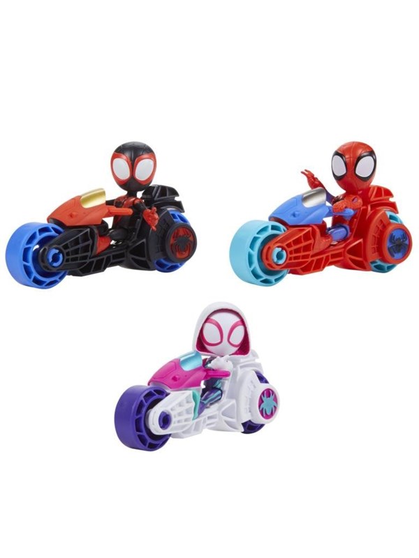 5010994181642 - Spidey and his Amazing Friends Figure and Motorcycle (Assorted) 10 cm