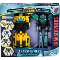 5010996195807 - Transformers EarthSpark Cyber-Combiner Bumblebee and Mo Malto Action Figure Set - 2-Pack