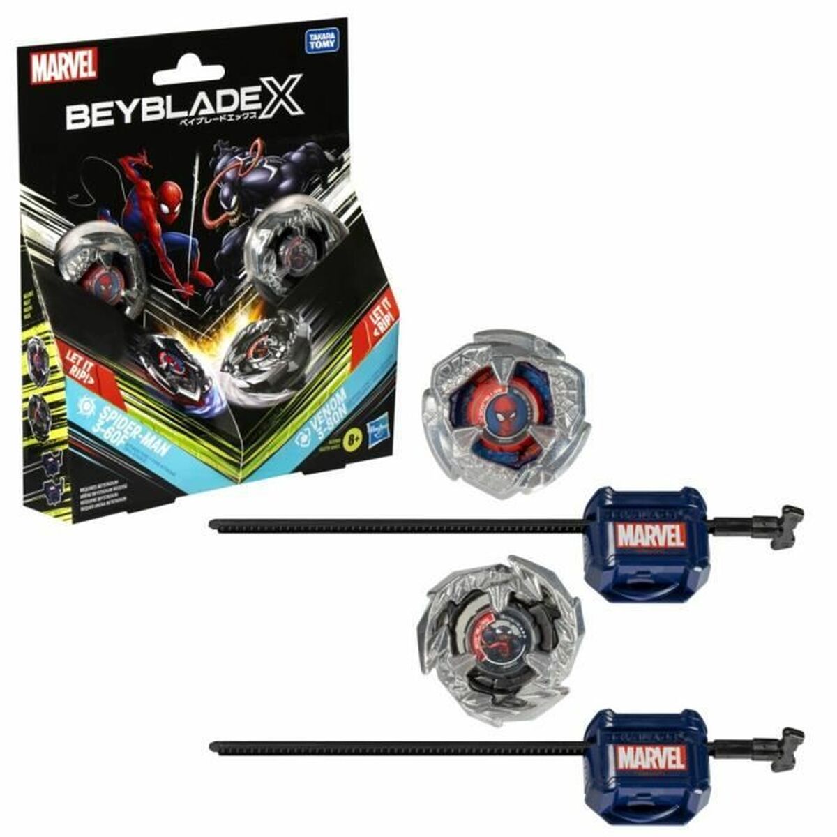 5010996264183 - Beyblade X Marvel Collab Spider-Man 3-60F vs Venom 3-80N 5010996264183 - Beyblade X Marvel Collab Spider-Man 3-60F vs Venom 3-80N