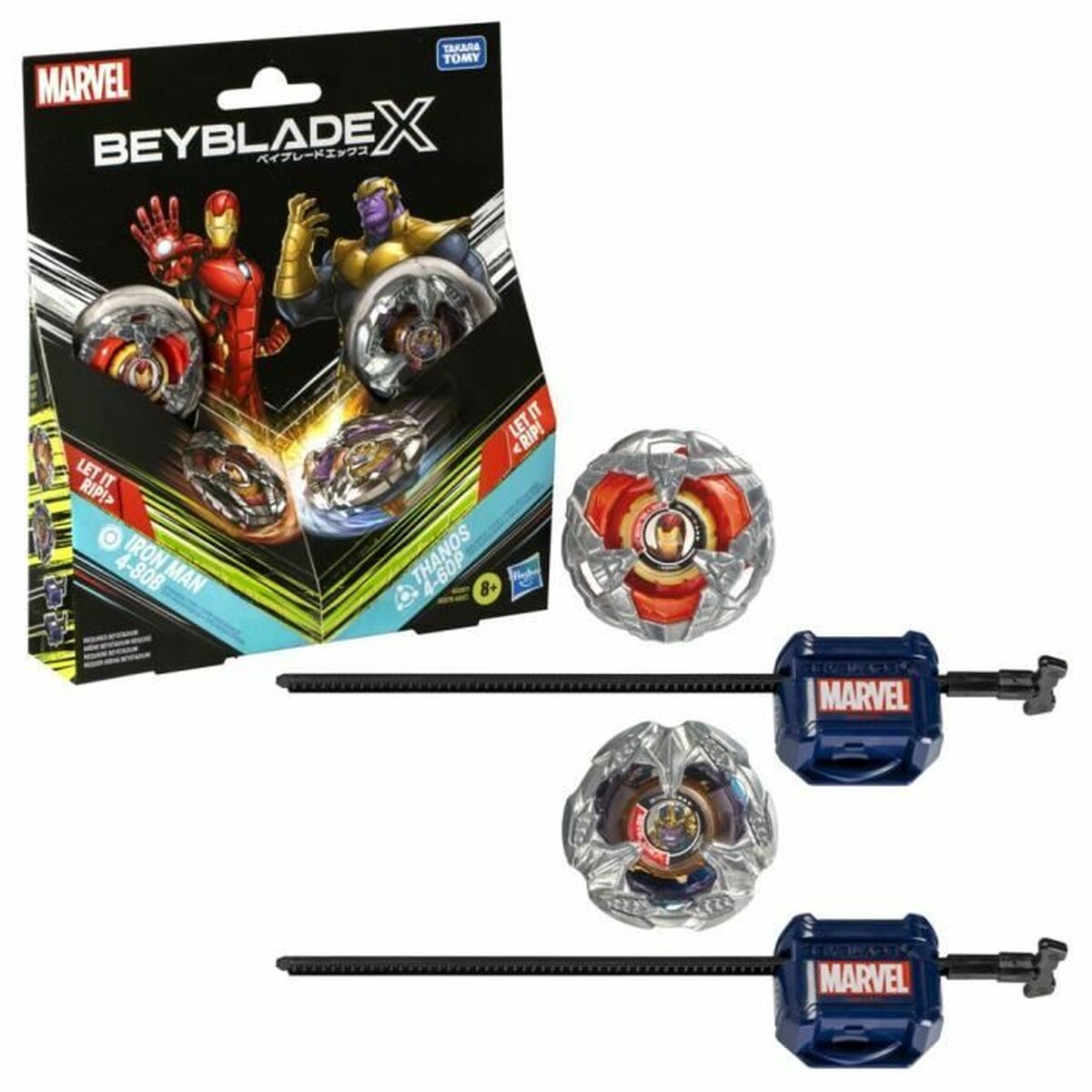 5010996264190 - Beyblade X?- Iron Man 4-80B (Stamina) & Thanos 4-60P (Balance) 5010996264190 - Beyblade X?- Iron Man 4-80B (Stamina) & Thanos 4-60P (Balance)