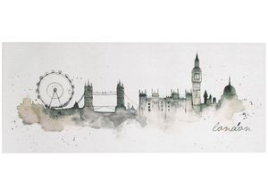 5011583204285 - Art for the Home - London Aquarell - Leinwandbild - 120x5cm - Beige