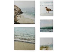 5011583377606 - Wanddeko Set of 5 Beach 60x80cm - Art For The Home