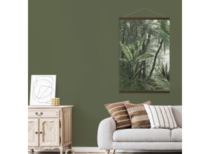 5011583537130 - Leinwandbild ART FOR THE HOME Jungle Landschaft Grun Bilder Gr B H T 70cm x 100cm x 23cm quadratisch bunt (mehrfarbig) Luxus Kakemono Leinen Wandposter 100x70cm