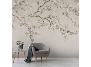 5011583635720 - Fototapete ART FOR THE HOME Blütenpfad beige (naturel) H28m L28m Vlies Tapeten Design Tapeten