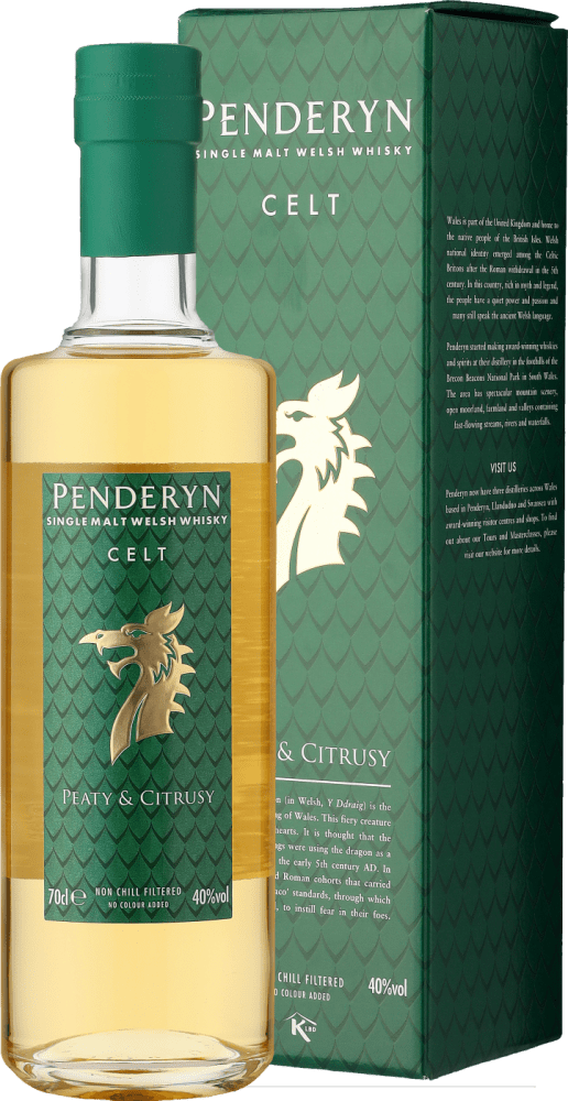 5011594002559 - Penderyn Dragon Range Celt Single Malt Welsh Whisky in Geschenkverpackung