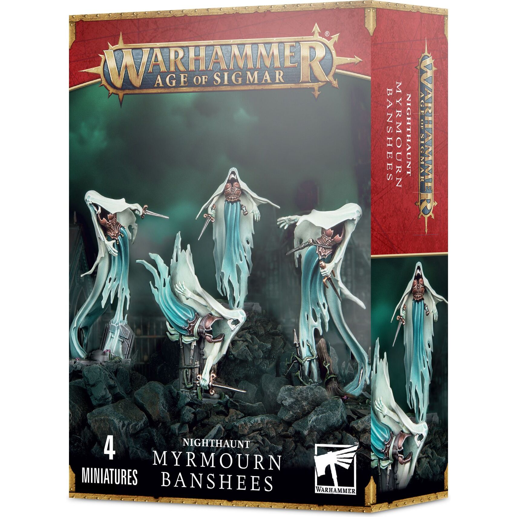 5011921099337 - Set aus 4 Figuren mit 17 Teilen Warhammer AoS - Easy to Build Nighthaunt Myrmourn Banshee 5011921099337 - Set aus 4 Figuren mit 17 Teilen Warhammer AoS - Easy to Build Nighthaunt Myrmourn Banshee