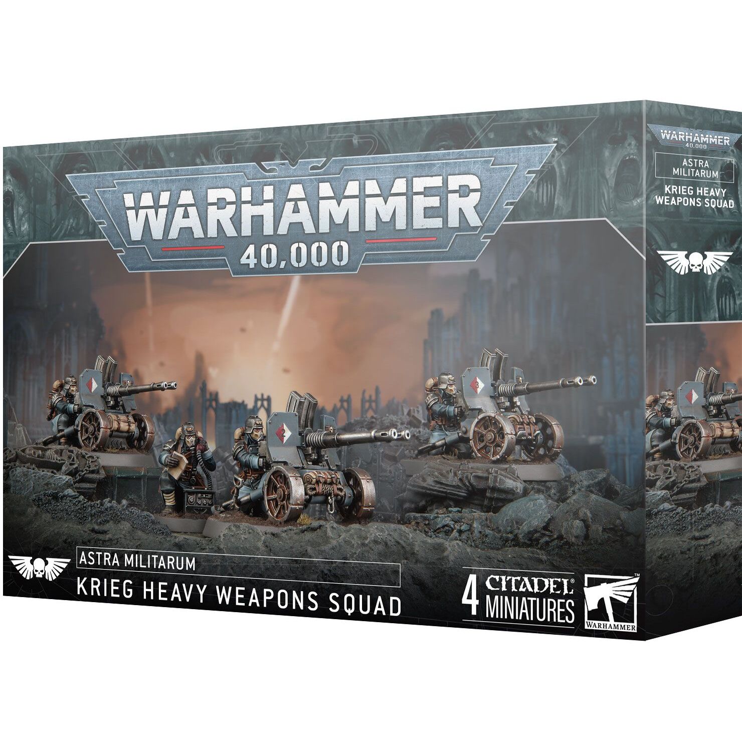 5011921225224 - Figurine Warhammer 40k - Astra Militarum Escouade dArmes Lourdes de Krieg (x4)