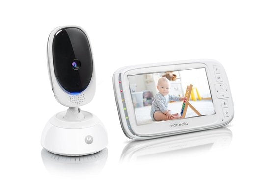 5012786804036 - Motorla - Babyphone - MIT Kamera - Nachtsicht Talk-Back-Funktion & Temperaturanzeige - Fernbedienbar - Weiß