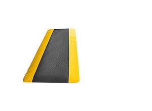 5013745999695 - COBA Anti-Ermüdungsmatte DECKPLATE Zuschnittware schwarz   gelb lfd m x 600 mm max 183 m