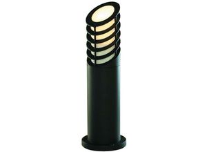 5013874249265 - Outdoor Posts - 1 Licht Außenpoller Hellschwarz mit weißem Diffusor IP44 E27 - Searchlight