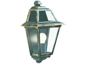 5013874309907 - New Orleans - 1 leichte Gartenwandlaterne im Freien Schwarz Gold IP44 E27 - Searchlight