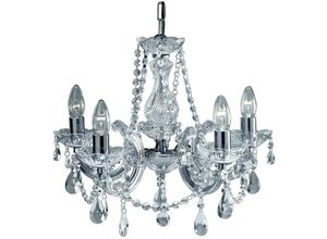 5013874310811 - Marie Therese - 5 Light Crystal Chandelier Chrome Finish E14 - Searchlight