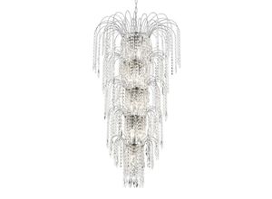 5013874390684 - Waterfall - 13 Light Crystal Chandelier Chrome Finish E14 - Searchlight