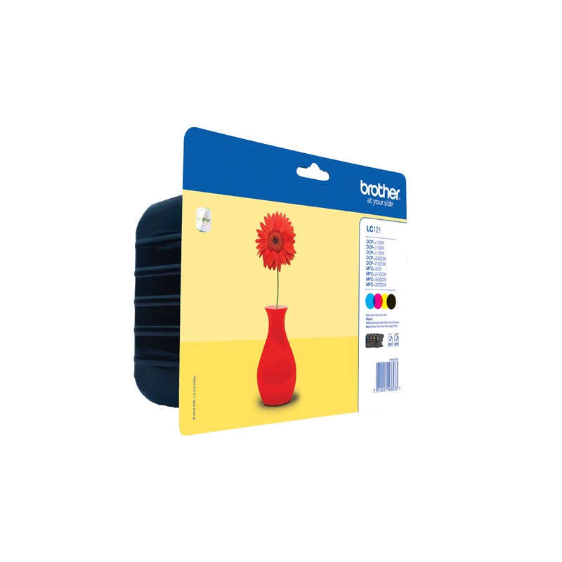5014047566240 - Druckerpatrone LC-121VALBP Multipack schwarz cyan magenta gelb 5014047566240 4 Stück