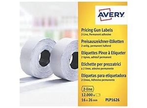 5014702023347 - PLP1626 - Preisschildetiketten - Papier - permanent adhesive - wei - 26 x 16 mm 12000 Etikett(en) (10 Rolle(n) x 1200) (PLP1626) - Avery