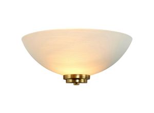 5016087020423 - Welles - 1 Licht Innenwand Uplighter Weiß Antik Messing E27 - Endon