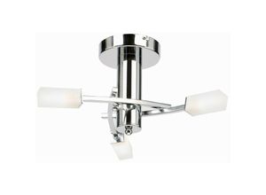 5016087866519 - Havana - 3 Licht Semi Flush Multi Arm Deckenleuchte Chrom Säure geätztes Glas G9 - Endon