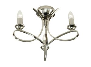 5016087884131 - Interiors 1900 - Interiors - 3 Light Semi Flush Multi Arm Deckenleuchte aus poliertem Nickel E14