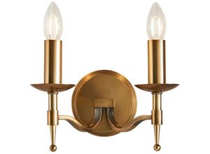 5016087884469 - Interiors 1900 - Interiors - 2 Light Indoor Twin Candle Wandleuchte Antik Messing E14