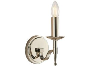 5016087884490 - Interiors 1900 - Interiors - 1 Light Indoor Candle Wandleuchte Polierte Nickelplatte E14