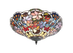 5016087897971 - Interiors 1900 - Interiors Sullivan - 2 Light Medium Ceiling Flush Light Glas im Tiffany-Stil E27