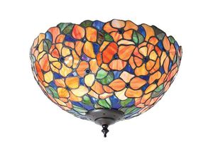 5016087898046 - Interiors 1900 - Interiors Josette - 2 Light Medium Ceiling Flush Light Glas im Tiffany-Stil E27