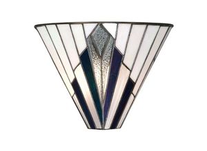 5016087900114 - Interiors 1900 - Interiors Astoria - 1 Licht Innenwand Uplighter Tiffany Style Glas E14