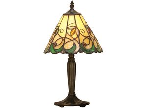 5016087901166 - Interiors 1900 - Interiors Jamelia - 1 Leuchttischlampe Tiffany Glass dunkle Bronzefarbe mit Highlights E14