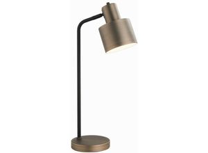 5016087916009 - Endon - Lighting Mayfield - Tischlampe Dark Antique Bronze Effect Plate & Strukturierte Matt Black Paint 1 Light IP20 - E27