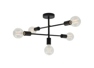 5016087974221 - Endon - Studio - 5 Light Semi Flush Light Mattschwarz E27