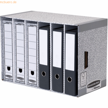 5016290018804 - Bankers box Ablageschrank - automatische Schnellmontage - recycelter Karton mit fsc-Zertifizierung - Farbe grau - Fellowes