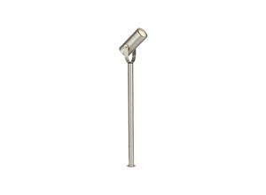 5017588315278 - Palin - Outdoor 610Mm Spike IP44 7W Gebürsteter Edelstahl & Klarglas - Saxby Lighting