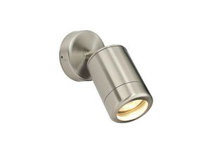 5017588360308 - Saxby Lighting Atlantis - Außen Spot Wandleuchte IP65 7W Marine Grade Brushed Edelstahl & Klarglas