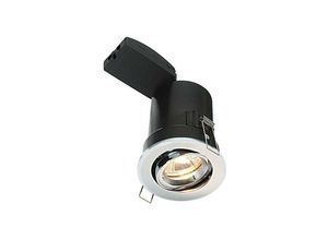 5017588506829 - Saxby Lighting - Saxby Shieldplus Mv - Feuer bewertet 1 Licht versenkt Tilt Downlight Chromplatte GU10