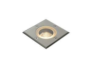 5017588522119 - Saxby Lighting - Saxby Pillar - 1 Licht Außeneinbauleuchte Gebürsteter Edelstahl in Marinequalität Glas IP65 GU10